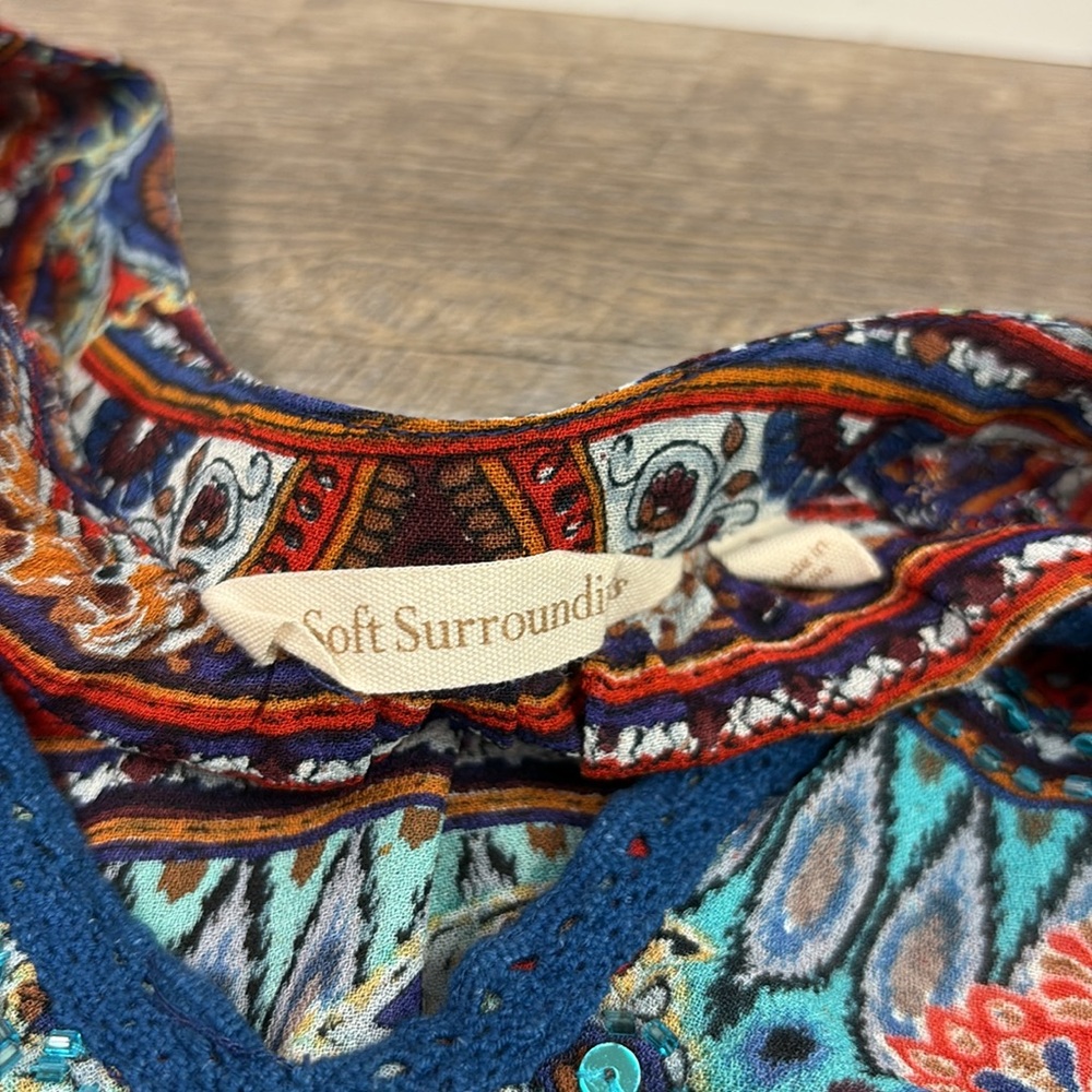 Soft Surroundings Multicolored Sequin Embellished… - image 3